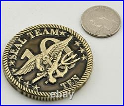 Navy SEAL Team 10 Challenge Coin Operation Red Wings Raven Skull NSW Trident