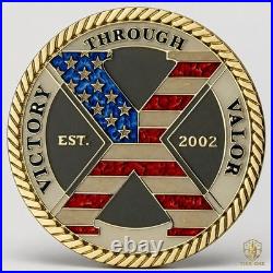 Navy SEAL Team 10 Challenge Coin Victory Through Valor 2 Inch Trident NSWG ST10