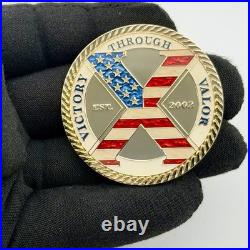 Navy SEAL Team 10 Challenge Coin Victory Through Valor 2 Inch Trident NSWG ST10