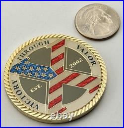 Navy SEAL Team 10 Challenge Coin Victory Through Valor 2 Inch Trident NSWG ST10