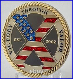 Navy SEAL Team 10 Challenge Coin Victory Through Valor 2 Inch Trident NSWG ST10