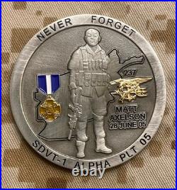 Navy SEAL Team 1 Matt Axelson Operation Red Wings NSW Devgru Challenge Coin