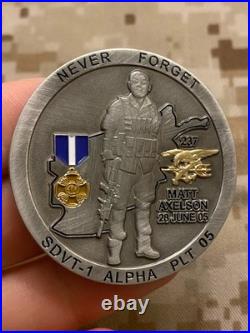 Navy SEAL Team 1 Matt Axelson Operation Red Wings NSW Devgru Challenge Coin