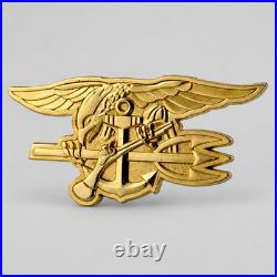 Navy SEAL Team 2 1 Troop CSST Trident Cutout Presentation Challenge Coin