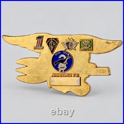 Navy SEAL Team 2 1 Troop CSST Trident Cutout Presentation Challenge Coin