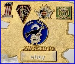 Navy SEAL Team 2 1 Troop CSST Trident Cutout Presentation Challenge Coin