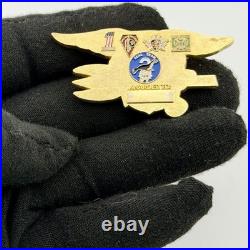 Navy SEAL Team 2 1 Troop CSST Trident Cutout Presentation Challenge Coin