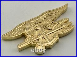Navy SEAL Team 2 1 Troop CSST Trident Cutout Presentation Challenge Coin