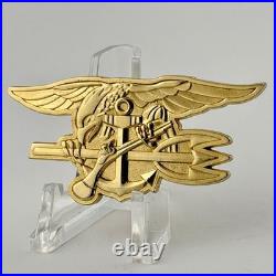 Navy SEAL Team 2 1 Troop CSST Trident Cutout Presentation Challenge Coin