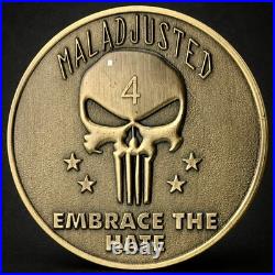 Navy SEAL Team 4 NSWG-4 Challenge Coin Punisher Maladjusted Embrace The Hate NSW
