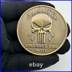 Navy SEAL Team 4 NSWG-4 Challenge Coin Punisher Maladjusted Embrace The Hate NSW