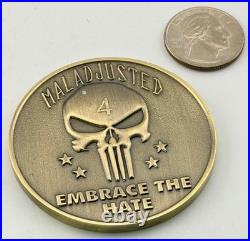 Navy SEAL Team 4 NSWG-4 Challenge Coin Punisher Maladjusted Embrace The Hate NSW