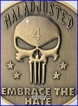 Navy SEAL Team 4 NSWG-4 Challenge Coin Punisher Maladjusted Embrace The Hate NSW