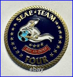 Navy SEAL Team Four Naval Special Warfare Challenge Coin USN CPO CHIEF MESS