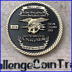 Navy SEAL Team Six 6 May 1, 2001 Osama Bin Laden Death Challenge Coin