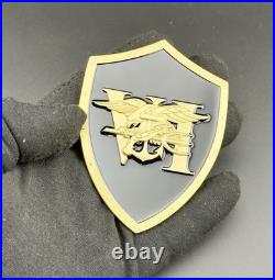 Navy SEAL Team VI Trident Shield Challenge Coin Large Enamel Commemorative