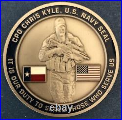 Navy Seal Chris Kyle Ck 2014 Memorial Sniper Cpo Challenge Coin. Only 300 Made