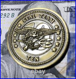 Navy Seal Team 10 Challenge Coin / Genuine MID 90's MID 2k's / Jsoc Tier 1