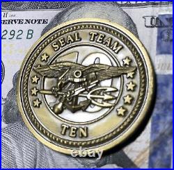 Navy Seal Team 10 Challenge Coin / Genuine MID 90's MID 2k's / Jsoc Tier 1