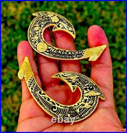 Navy Seal Team 1 Hawaii Hook Bone Frog Trident Seals Challenge Coin UDT NSW CPO