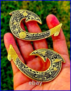 Navy Seal Team 1 Hawaii Hook Bone Frog Trident Seals Challenge Coin UDT NSW CPO