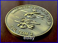 Navy Seal Team 2 Two Roy H. Boehm UDT 21 Trident Seals Challenge Coin NSW CPO