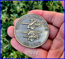 Navy Seal Team 2 Two Roy H. Boehm UDT 21 Trident Seals Challenge Coin NSW CPO
