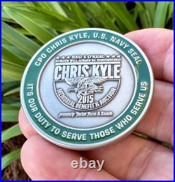 Navy Seal Team 3 Chris Kyle 2015 Memorial Sniper Seals Challenge Coin Punisher