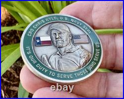 Navy Seal Team 3 Chris Kyle 2015 Memorial Sniper Seals Challenge Coin Punisher