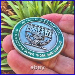 Navy Seal Team 3 Chris Kyle 2015 Memorial Sniper Seals Challenge Coin Punisher