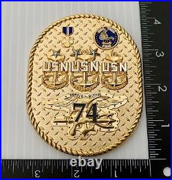 Navy Seal Team 4 Four USS Donald L Mcfaul DDG 74 CPO Mess Trident Challenge Coin