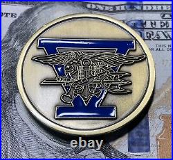 Navy Seal Team 5 Challenge Coin / Genuine MID 90's MID 2k's / Nswc Frogman