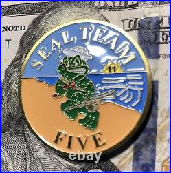 Navy Seal Team 5 Challenge Coin / Genuine USA Made / Nsw Naval Special Warfare