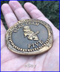 Navy Seal Team 5 Five V Usn Nsw Socom Challenge Coin Doubloon Cpo Stay Savage N3