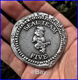 Navy Seal Team 5 Five V Usn Nsw Ussocom Jsoc Challenge Coin Doubloon Cpo Chief