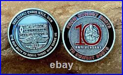 Navy Seal Team Chris Kyle 2023 10th Anniversary Memorial Sniper Challenge Coin