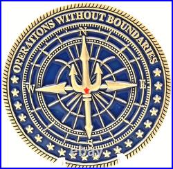 Navy Seal Team Pacific Special Operation Challenge Coin 1.75 Copper Trident