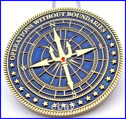 Navy Seal Team Pacific Special Operation Challenge Coin 1.75 Copper Trident