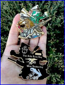 Navy Seal Team Trident Bone Frog Raft Nsw Challenge Coin Non Cpo Chief Mess Nypd