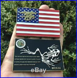 Navy Seals Basic Underwater Demolition Bud/s Bone Frog Flag Cpo Challenge Coin