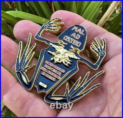 Navy Seals Bone Skull Skeleton Frog Seal Team 6 Challenge Coin NSW CPO DEVGRU