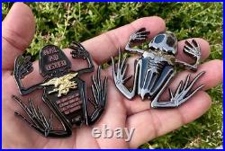Navy Seals Bone Skull Skeleton Frog Seal Team 6 Challenge Coin NSW CPO DEVGRU