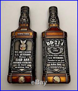 Navy Seals Cpo Chief Jack Daniels Liquor Dd-214 Veteran Challenge Coin Non Nypd