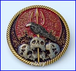 Navy Seals NSW Seal Team 10 Red Wings Raven Skull Challenge Coin CPO DEVGRU CIA