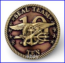 Navy Seals NSW Seal Team 10 Red Wings Raven Skull Challenge Coin CPO DEVGRU CIA