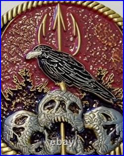 Navy Seals NSW Seal Team 10 Red Wings Raven Skull Challenge Coin CPO DEVGRU CIA