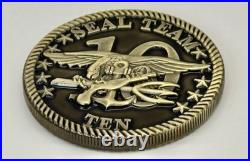 Navy Seals NSW Seal Team 10 Red Wings Raven Skull Challenge Coin CPO DEVGRU CIA