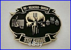 Navy Seals Savage Seal Team 3 NSW Trident Punisher Skull Frog Challenge Coin CPO