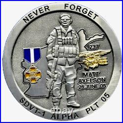 Navy Seals Seal Team 1 Matt Axelson Operation Red Wings NSW Alpha Challenge Coin