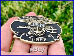 Navy Seals Seal Team 3 NSW Punisher Skull Trident Frog Savage CPO Challenge Coin